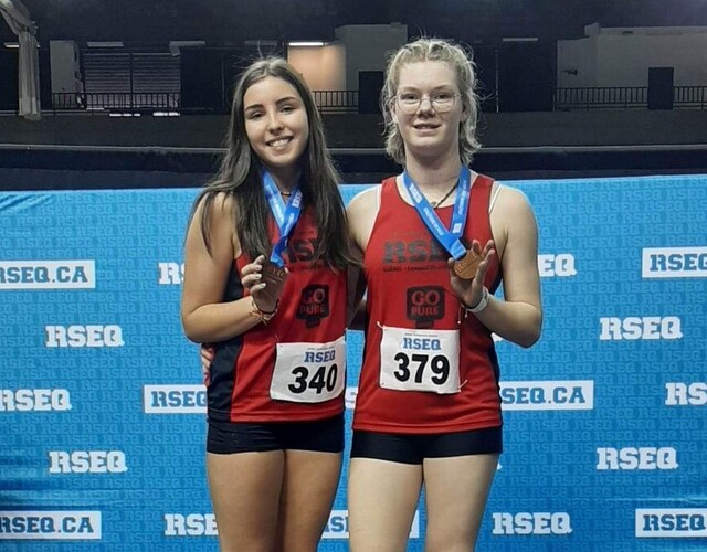 Championnat provincial scolaire d'Athlétisme: Le bronze pour Mélodie Boudjack et Kim Turcotte