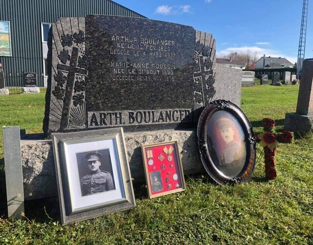 Hommage au vétéran Joseph-Arthur Boulanger soldat de la première guerre mondiale