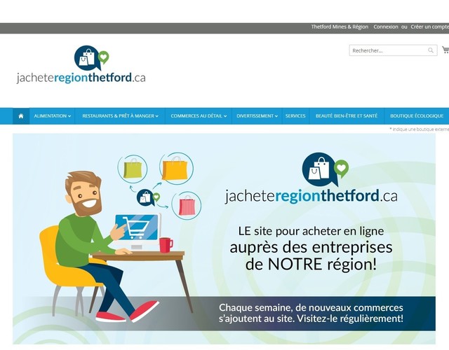 Pour la relance économique, une plateforme d'achat local « jacheteregionthetford.ca »