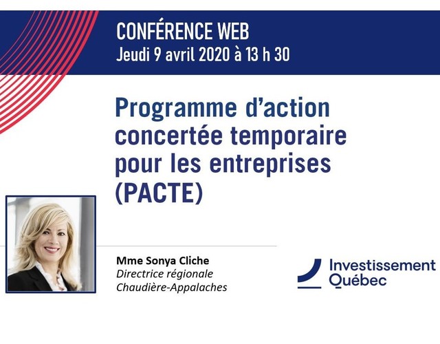 Conférence Web avec Investissement Québec - posez-vos questions !