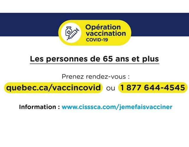 C'est au tour des personnes de 65 ans et plus de prendre rendez-vous pour se faire vacciner