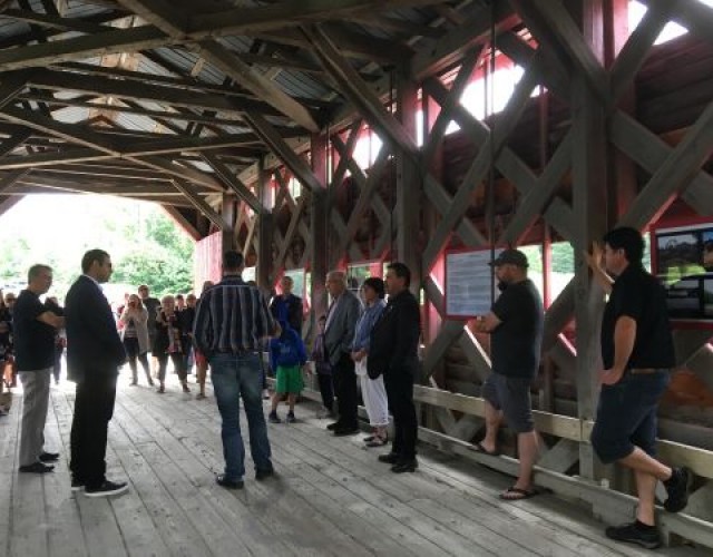 Dévoilement du projet de mise en valeur du site patrimonial du pont couvert bolduc