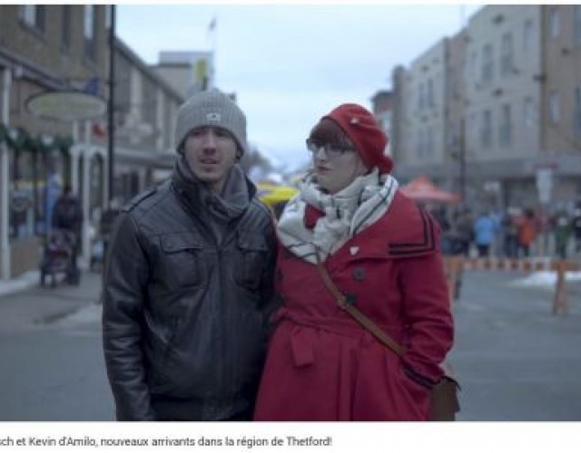 Voici Sara Lebasch et Kevin d'Amilo, nouveaux arrivants dans la région de Thetford!