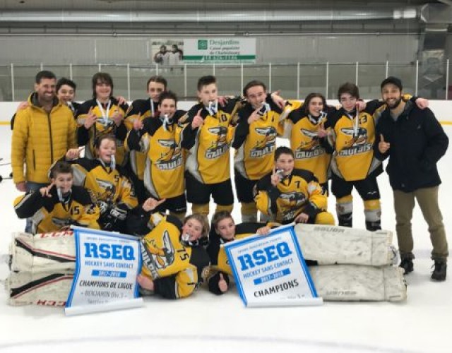 Les Gaulois de Disraeli encore champions en hockey scolaire